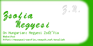 zsofia megyesi business card